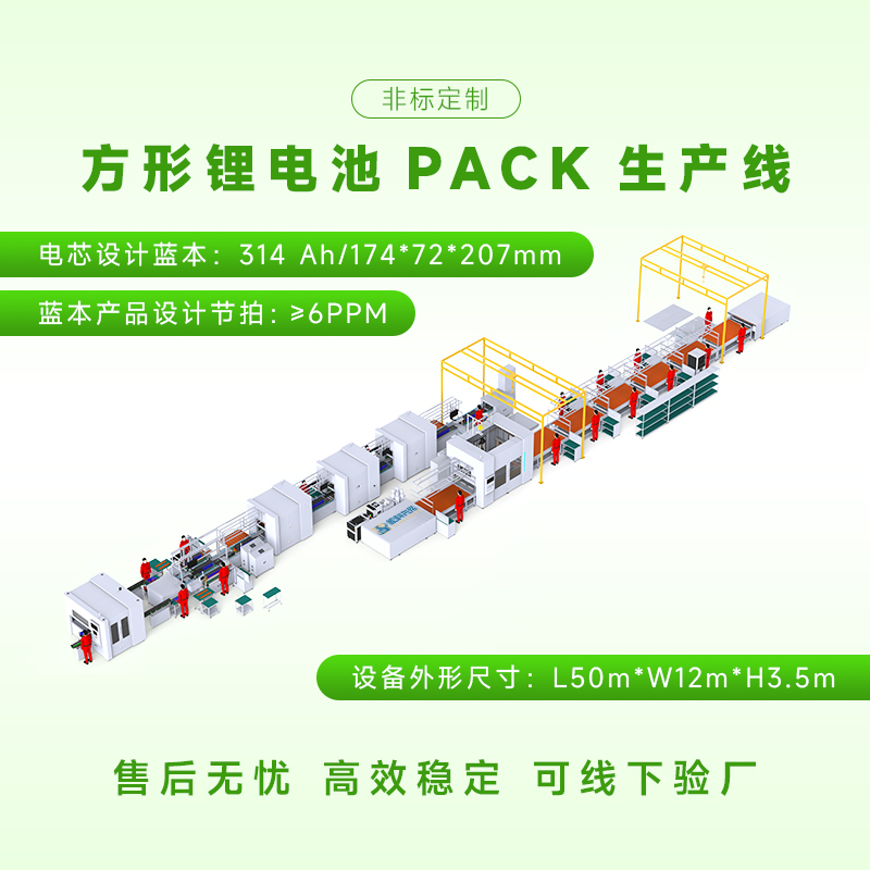 定制方壳锂电池模组PACK生产线